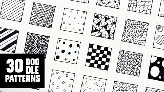 30 Patterns for Doodling  Filling gaps [upl. by Egroeg]