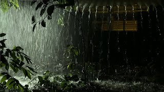 Deep Sleep Instantly With Heavy Rain On Roof amp Thunder  Relaxing Rain Sounds For Sleep Meditation [upl. by Ibby]