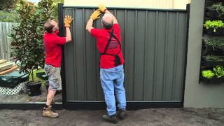 How To Install Colorbond Fence Panels  DIY At Bunnings [upl. by Artcele]