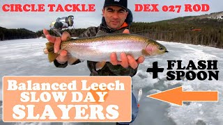 How to Ice Fish with Fly Fishing Flies  Balanced Leech [upl. by Nidak]