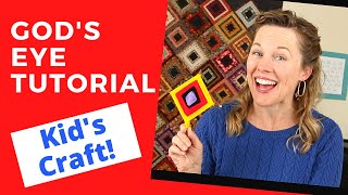 HOW TO make a GODS EYE  CRAFTS FOR KIDS [upl. by Otrebmal]