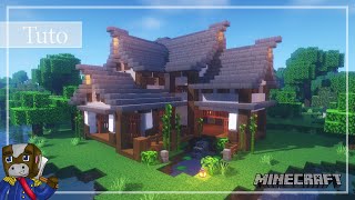 Minecraft  Comment Construire une Grande Maison Japonaise Réaliste  Tutoriel [upl. by Ahseim]