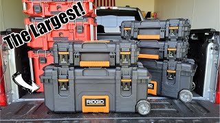 RIDGID 28quot Rolling Mobile Job Box Model 249646  Modular Tool Box Compatible with 22quot Pro Gear [upl. by Inglis462]