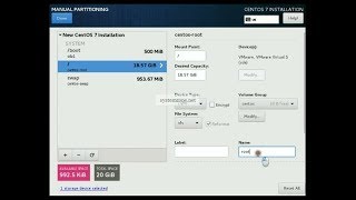 CentOS 7 5 Installation with LVM Partitioning [upl. by Ayalahs]