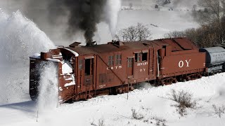 Steam Train Rotary Snow Plow [upl. by Annaeed]