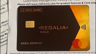 HDFC REGALIA GOLD CREDIT CARD UNBOXING amp FACTS [upl. by Tung815]