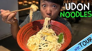 BEST Udon Noodles in New York MASSIVE Bowl of Udon Noodle Soup [upl. by Anivlac858]