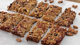 Healthy Granola Bars Recipe [upl. by Llewop]