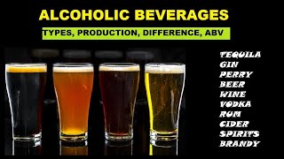 Alcoholic Beverages Typesclassification Difference and ABV [upl. by Conway]