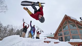 SNOWBOARDING IN OUR BACKYARD [upl. by Mathia455]