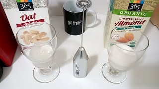 Oat Milk vs Almond Milk part 2 Frothing Test [upl. by Whittemore]