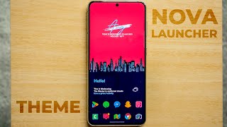 How to Apply Nova Launcher Themes  Android Customization [upl. by Sixele816]