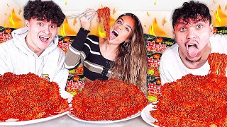 EXTREME SPICY NOODLE CHALLENGE w Sommer Ray [upl. by Vandervelde]