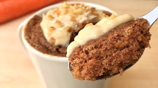 Carrot Mug Cake in Only 1 Minute  Em’s Kitchen [upl. by Eiramyllek]