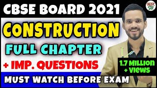 Construction  Class 10 Maths Chapter 11  Full Chapter ExplanationExerciseQuestionsEX 111112 [upl. by Phi44]