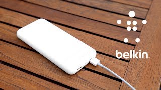 Charge with Lightning using Belkin’s new BOOST↑CHARGE™ Power Bank 10K with Lightning Connector [upl. by Ailhat423]