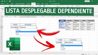 Como hacer LISTA DESPLEGABLE en Excel con VALORES ASOCIADOS [upl. by Irakab]