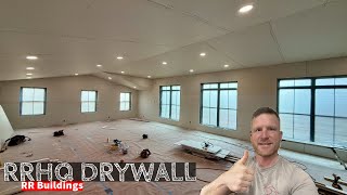 RRHQ Hanging Drywall in the Rec Room Part 1 [upl. by Cohbert336]