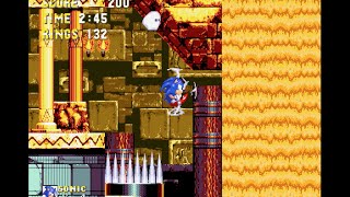 Sonic the Hedgehog 3 Complete Sandopolis Zone Act 2 Sonic 1080 HD [upl. by Rumpf]