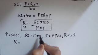 HOW TO FIND RATE OF INTEREST SIMPLE INTEREST [upl. by Doone]