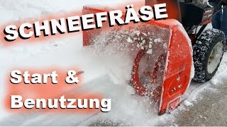 Anlassen und Bedienung einer Schneefräse [upl. by True]