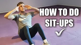 How to do Sit Ups  Proper Form [upl. by Namwob]