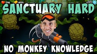 Sanctuary Hard No Monkey Knowledge  Bloons TD 6 [upl. by Halyhs]