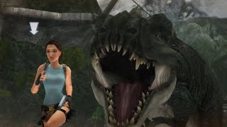 Lara Croft and the T Rex  Tomb Raider Anniversary  Vore in Media [upl. by Arhat]