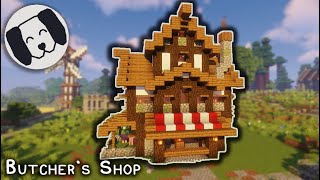 Minecraft Medieval Butchers Shop Tutorial [upl. by Linzer523]