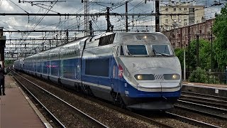 Gare du Vert de Maisons  RER D TGV Lyria TER Intercités Thello [upl. by Azeria]