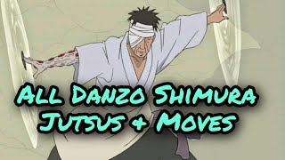 All Danzo Shimura Jutsus amp Moves [upl. by Surtimed176]