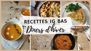 🥕4 DINERS IG bas  idée recette SIMPLE et HEALTHY à faire cet HIVER [upl. by Ahtekal]