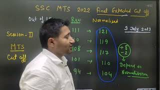 SSC MTS 2022 Shift Wise Normalisation Marks [upl. by Ybbob]