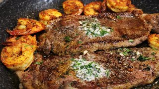 How to Cook Garlic Butter Steak Easy Steak Recipe [upl. by Nilhtac]