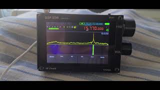 Malachite SDR DSP receiver now using external battery pack receiving WRMI 15770 kHz Shortwave [upl. by Aridan]