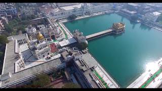 GOLDEN TEMPLE  HARMANDHIR SAHIB  AERIAL 4K VIDEO [upl. by Neerbas]