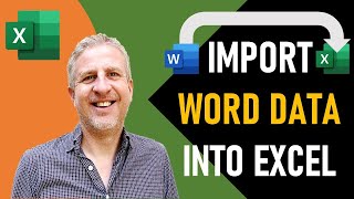 Import Word Document into Excel  Convert  Transfer Data in Word into Excel Worksheet [upl. by Accem]