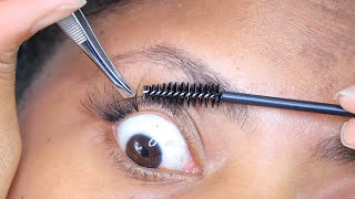 DIY INDIVIDUAL LASHES  PART 1 most requested Sharatia Banks [upl. by Ddej549]