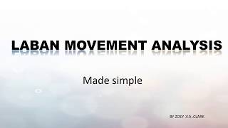 Laban Movement Analysis Made simple [upl. by Galatia]