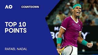 Rafael Nadals Top 10 Points  Australian Open [upl. by Philana]