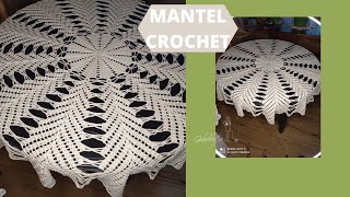 Mantel redondo con bellos calados en crochet [upl. by Anikehs787]