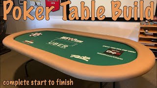 Poker Table Build from Start to Finish [upl. by Noyar297]