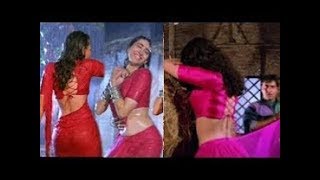 karishma kapoor hot look in saree rain full hd [upl. by Anelej]