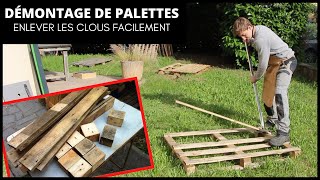 Comment démonter une palette ASTUCE POUR ENLEVER LES CLOUS facilement [upl. by Adnicaj502]