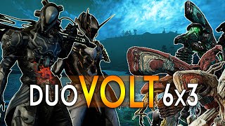 WARFRAME Duo 6x3 Eidolon Hunt  Builds amp TIPS  2 Volts vs 18 Eidolons [upl. by Aerbma]