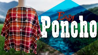 Super Easy Poncho Tutorial  The Sewing Room Channel [upl. by Silirama]