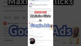 Advanced Google Ads Never Use Maximize Clicks [upl. by Wanfried]