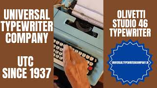 Olivetti Studio 46 Typewriter [upl. by Lorac140]