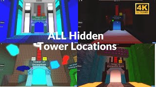 OUTDATED ALL JToH Hidden Tower Locations 3421 [upl. by Laurita398]