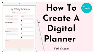 How to Easily Create a Digital Planner  Canva Tutorial  Fillable PDF [upl. by Folsom]